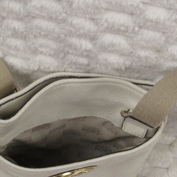 Michael Kors FULTON Small Leather Crossbody Bag VANILLA - Picture 7 of 14